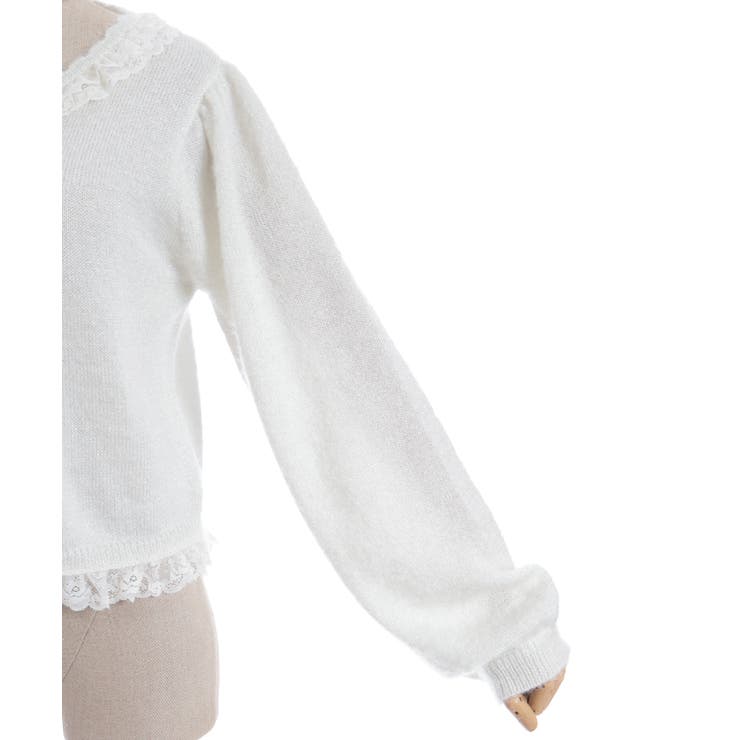 ラメシャギーフリルニットカーディガン | axes femme | 詳細画像19 