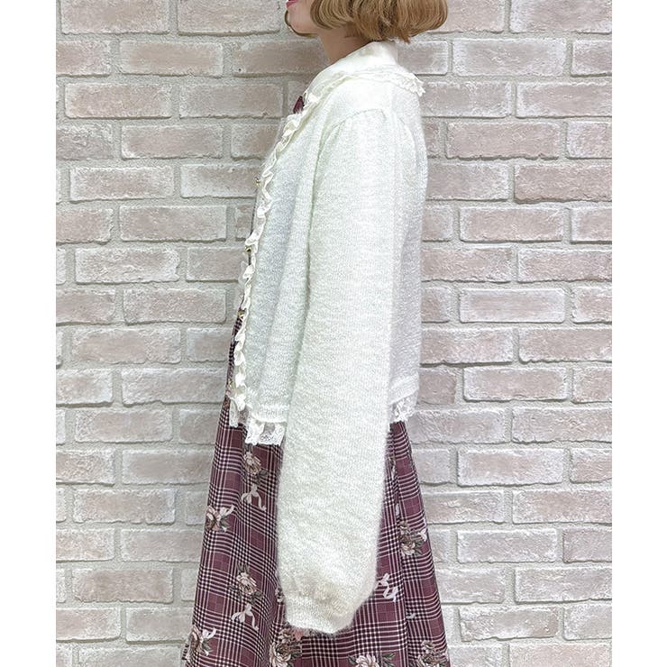 ラメシャギーフリルニットカーディガン | axes femme | 詳細画像2 