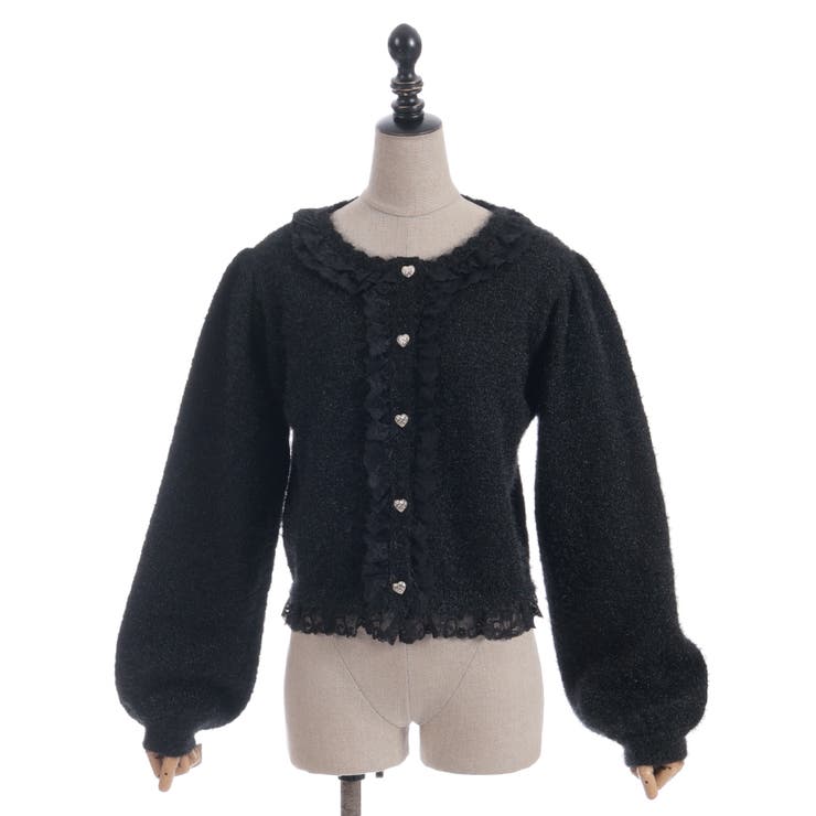 ラメシャギーフリルニットカーディガン | axes femme | 詳細画像20 