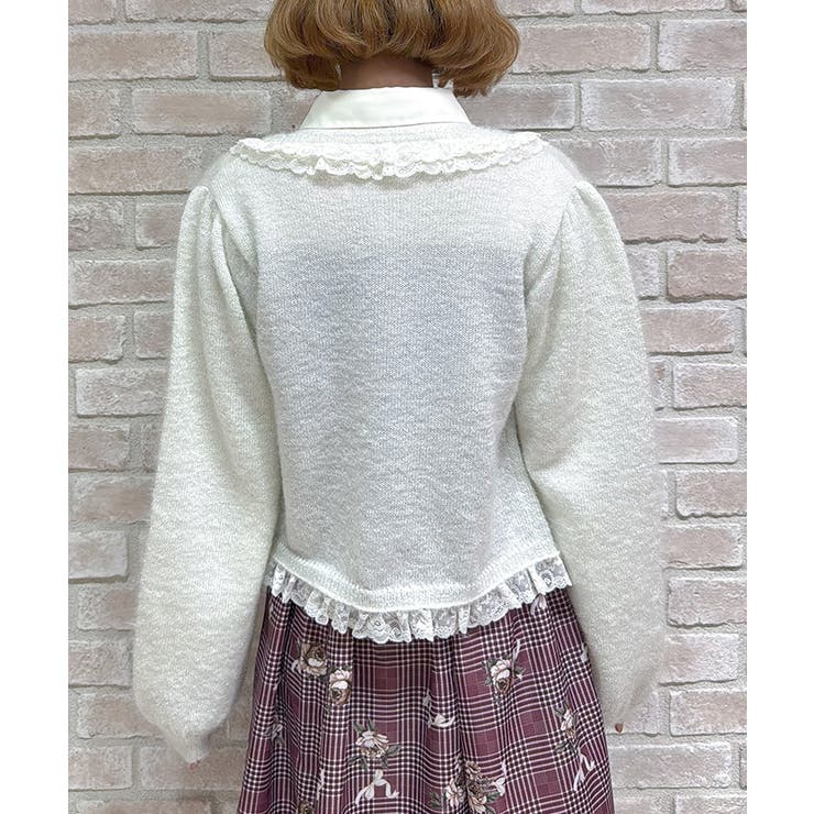 ラメシャギーフリルニットカーディガン | axes femme | 詳細画像3 