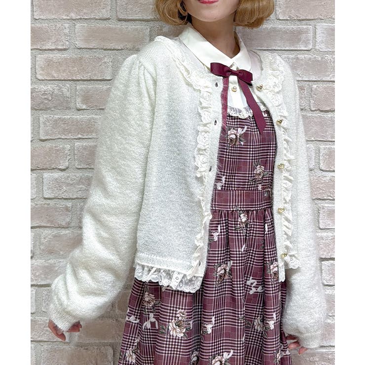 ラメシャギーフリルニットカーディガン | axes femme | 詳細画像9 