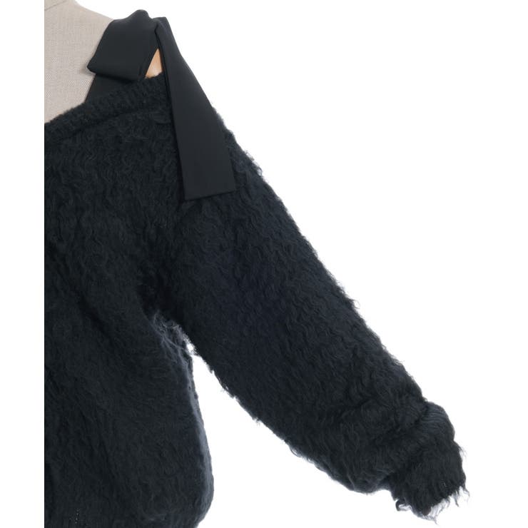 ウェーブファーニットカーディガン | axes femme | 詳細画像14 