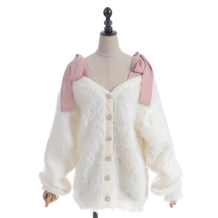 ウェーブファーニットカーディガン | axes femme | 詳細画像15 