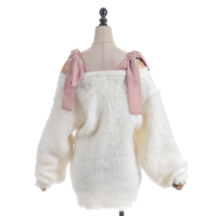 ウェーブファーニットカーディガン | axes femme | 詳細画像17 