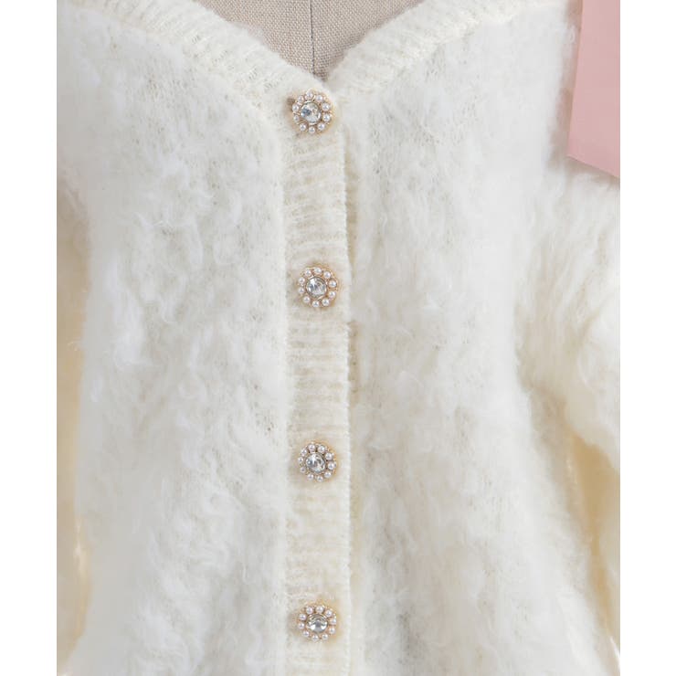 ウェーブファーニットカーディガン | axes femme | 詳細画像18 