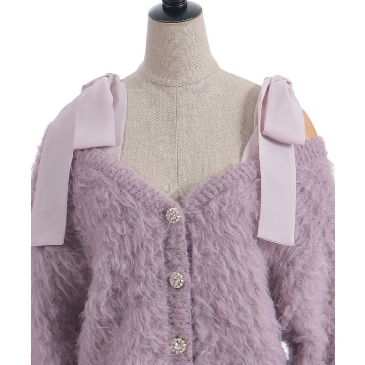 ウェーブファーニットカーディガン | axes femme | 詳細画像25 