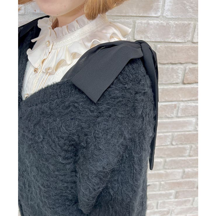 ウェーブファーニットカーディガン | axes femme | 詳細画像4 