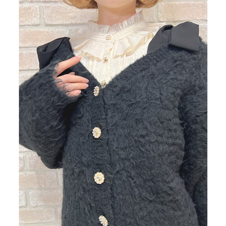 ウェーブファーニットカーディガン | axes femme | 詳細画像5 