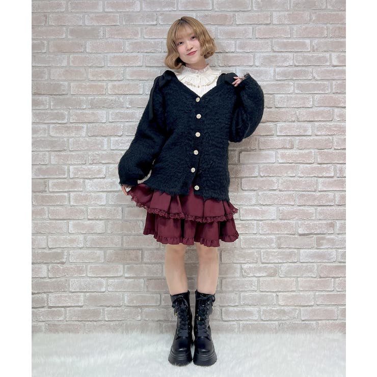 ウェーブファーニットカーディガン | axes femme | 詳細画像6 