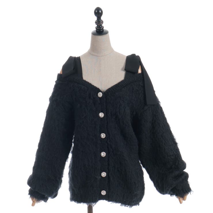 ウェーブファーニットカーディガン | axes femme | 詳細画像7 