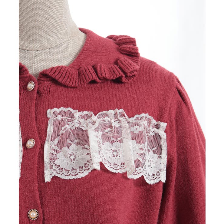 袖口レース衿付きニットカーディガン | axes femme | 詳細画像14 