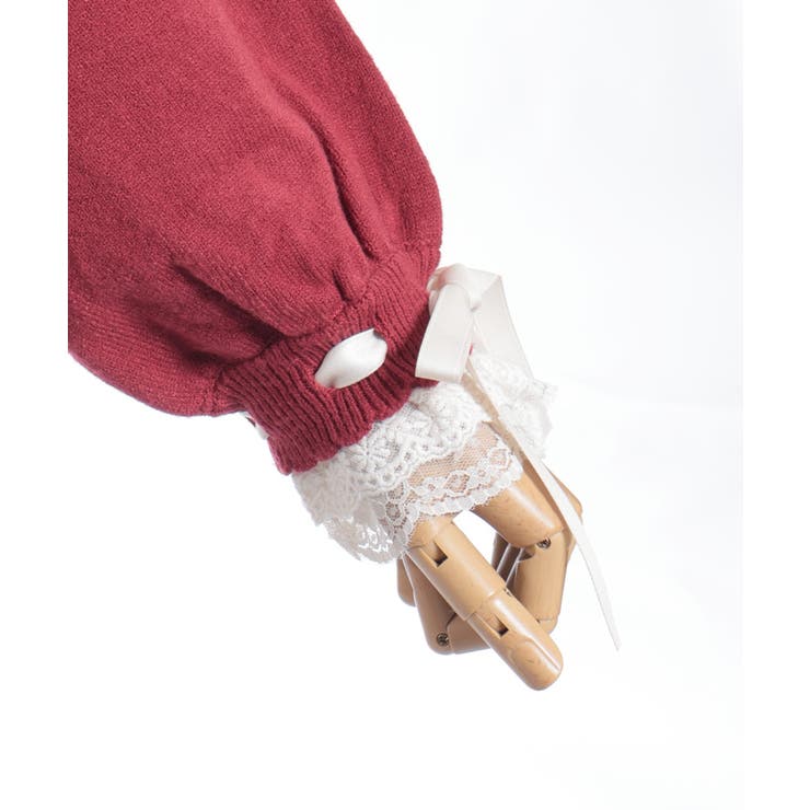 袖口レース衿付きニットカーディガン | axes femme | 詳細画像16 