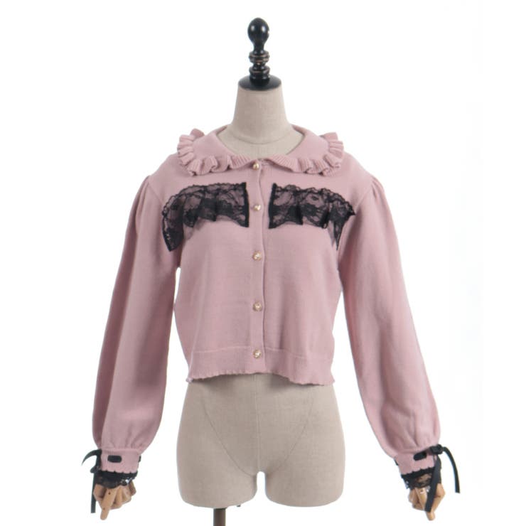 袖口レース衿付きニットカーディガン | axes femme | 詳細画像17 