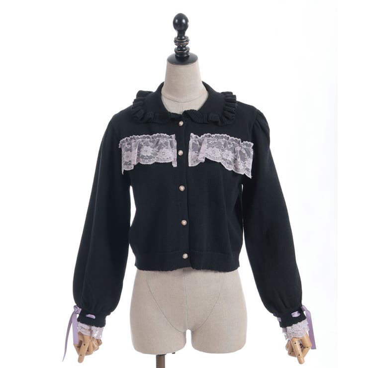 袖口レース衿付きニットカーディガン | axes femme | 詳細画像25 