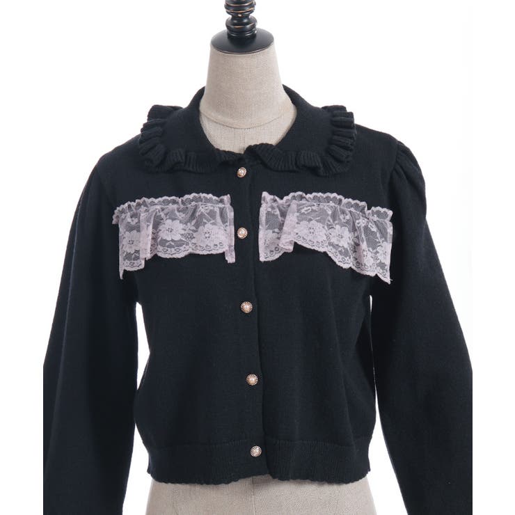 袖口レース衿付きニットカーディガン | axes femme | 詳細画像28 