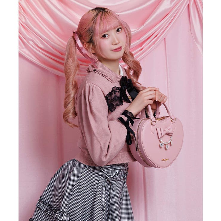 袖口レース衿付きニットカーディガン | axes femme | 詳細画像4 