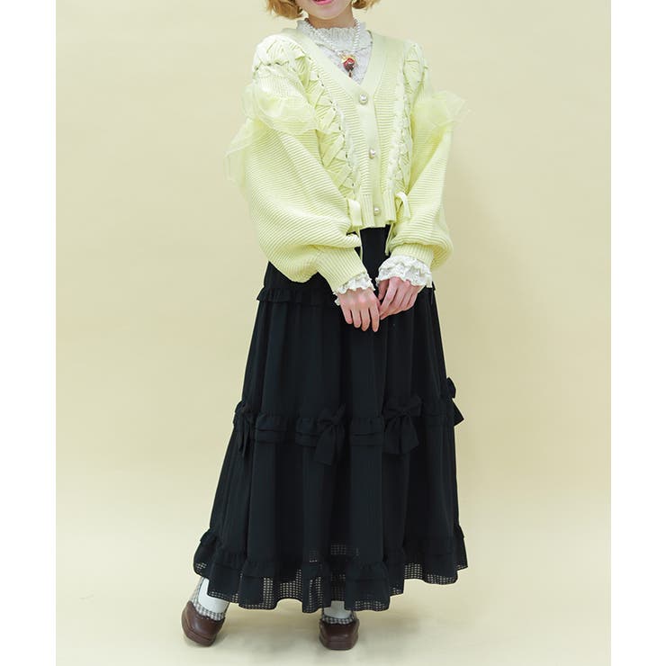 編み上げ×チュールフリルカーディガン | axes femme | 詳細画像11 