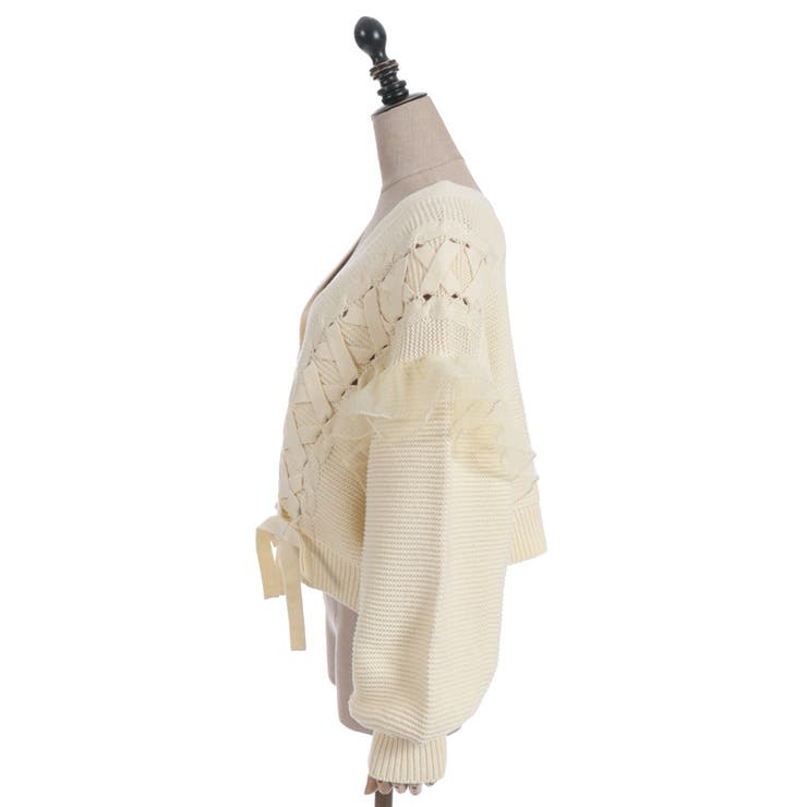 編み上げ×チュールフリルカーディガン | axes femme | 詳細画像20 