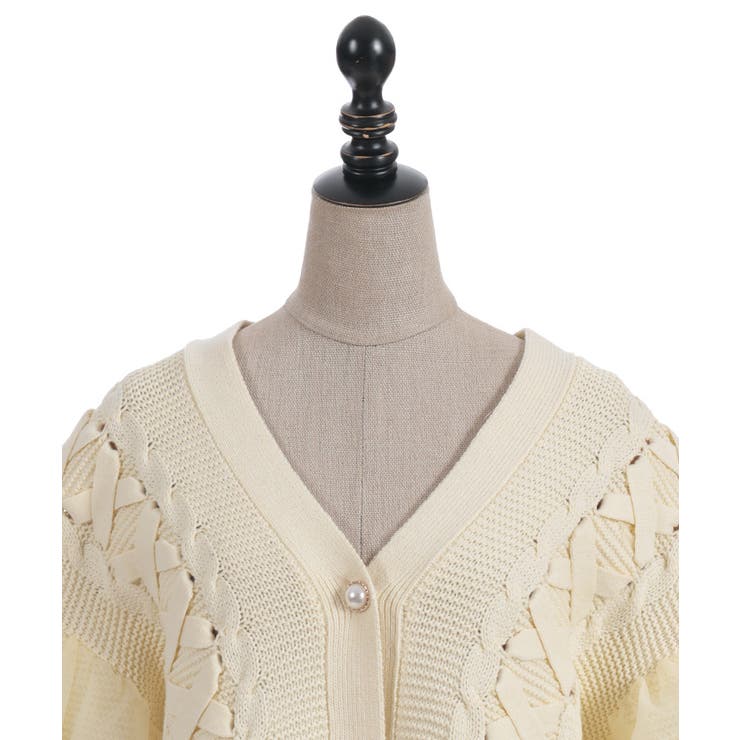 編み上げ×チュールフリルカーディガン | axes femme | 詳細画像22 