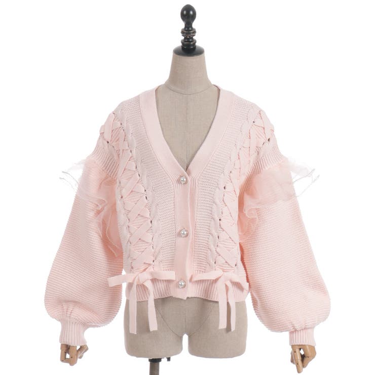 編み上げ×チュールフリルカーディガン | axes femme | 詳細画像25 