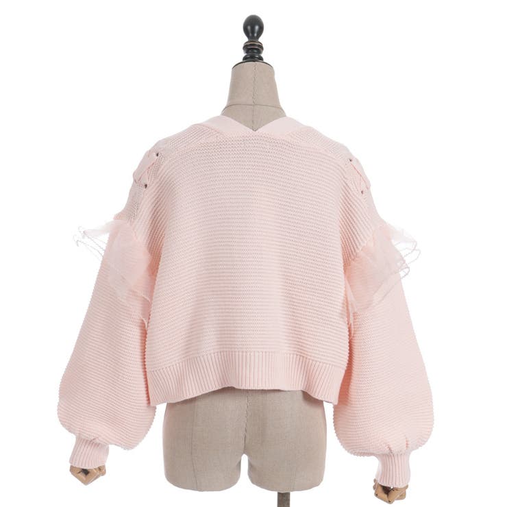 編み上げ×チュールフリルカーディガン | axes femme | 詳細画像27 