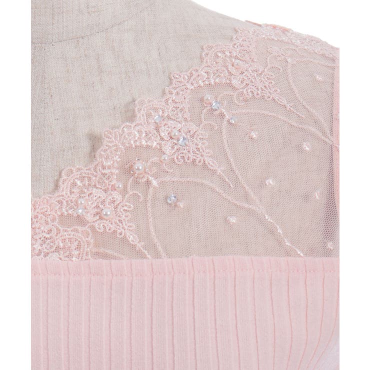 吸水速乾チュールレースタンク | axes femme | 詳細画像13 