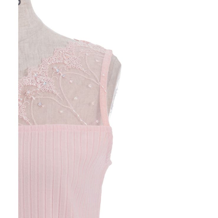 吸水速乾チュールレースタンク | axes femme | 詳細画像15 