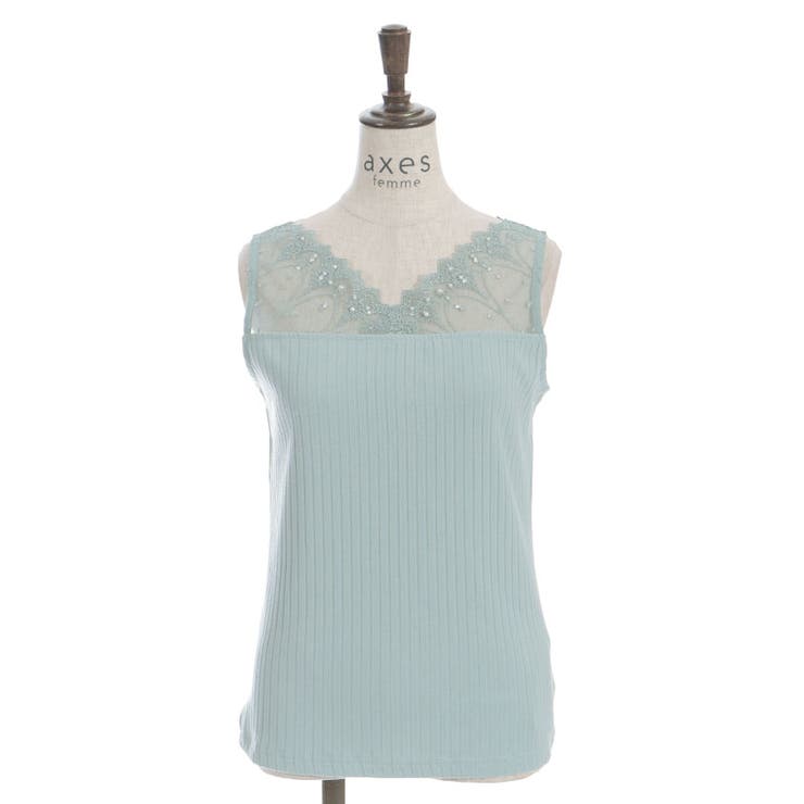 吸水速乾チュールレースタンク | axes femme | 詳細画像2 