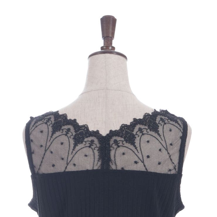 吸水速乾チュールレースタンク | axes femme | 詳細画像21 