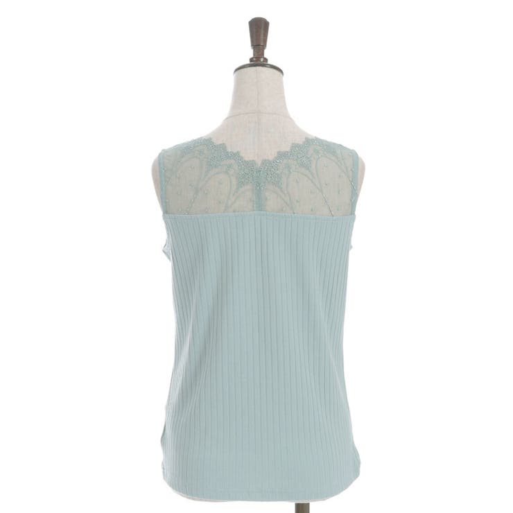 吸水速乾チュールレースタンク | axes femme | 詳細画像4 