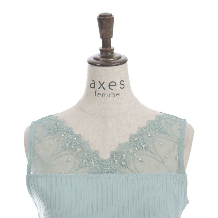 吸水速乾チュールレースタンク | axes femme | 詳細画像5 