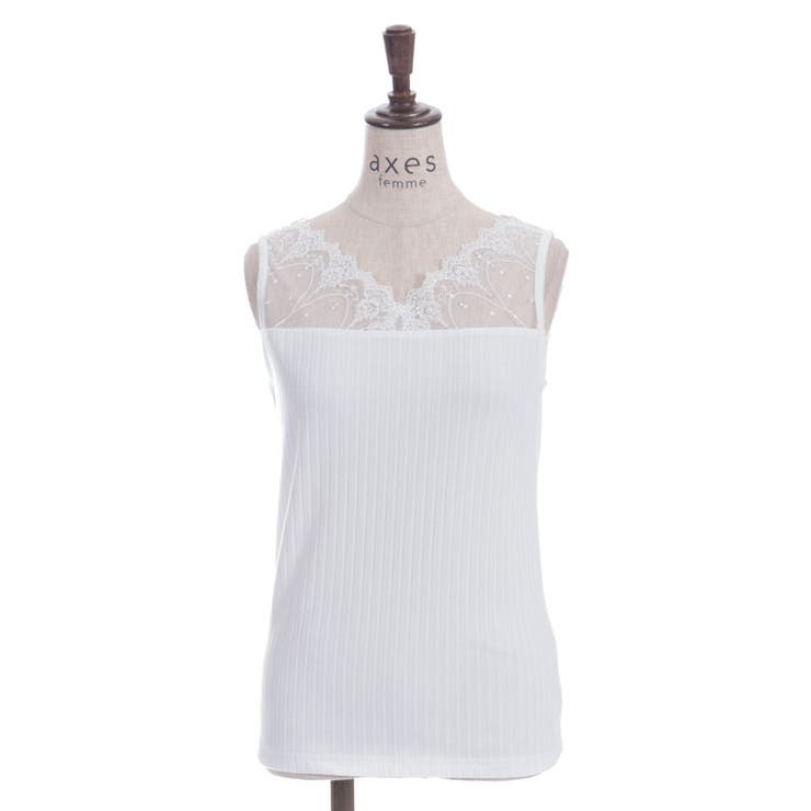 生成り | 吸水速乾チュールレースタンク | axes femme