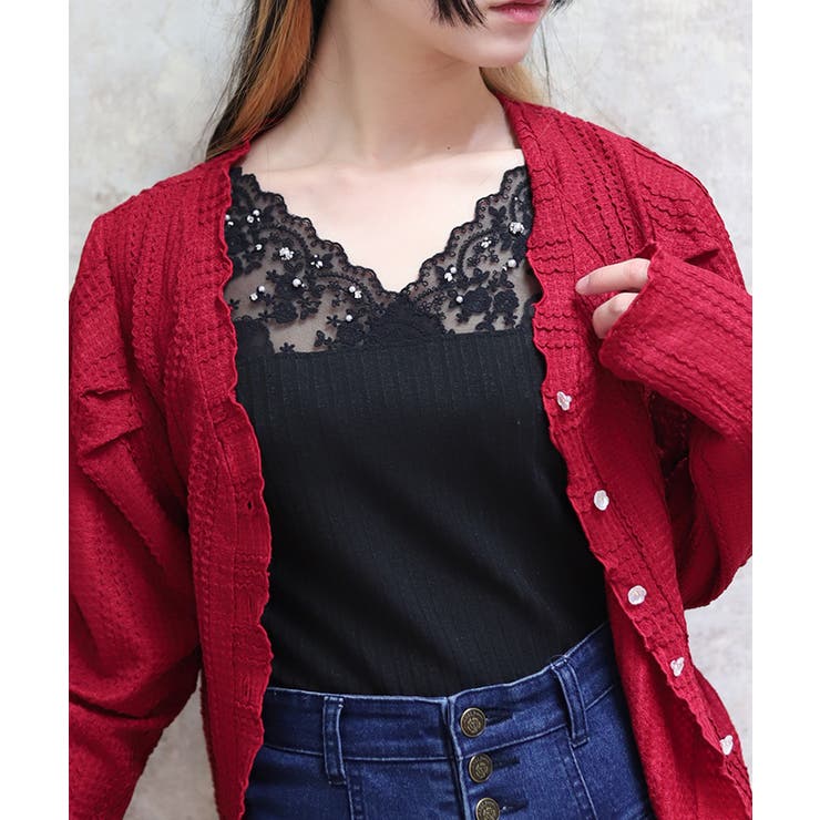 黒 | 吸水速乾レース切替タンク | axes femme