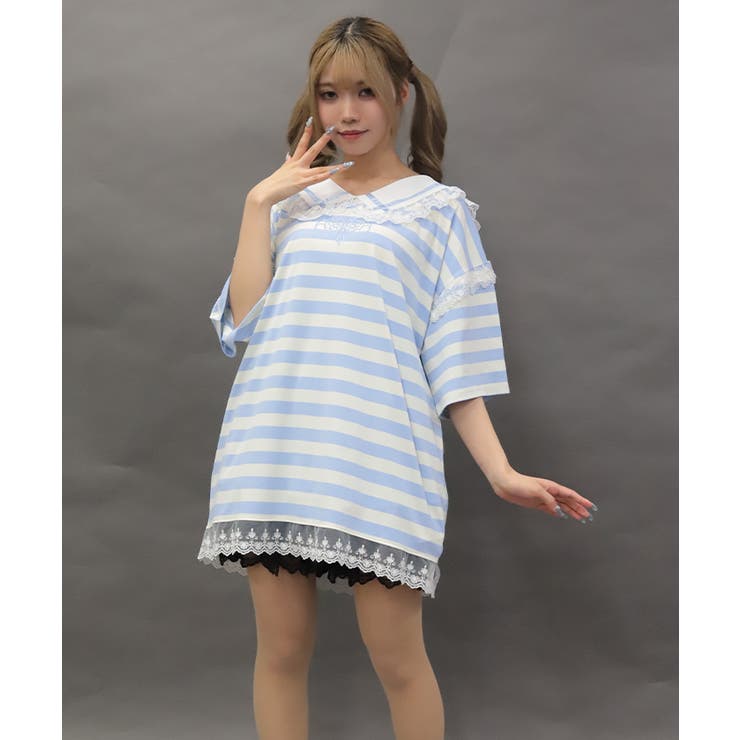 デビルクロスセーラーＴシャツ | axes femme | 詳細画像11 