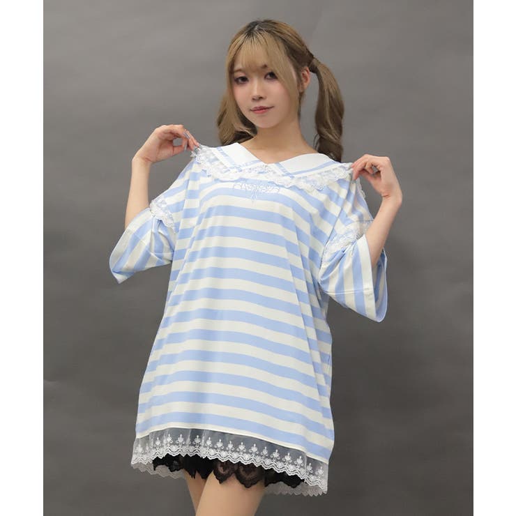 デビルクロスセーラーＴシャツ | axes femme | 詳細画像8 