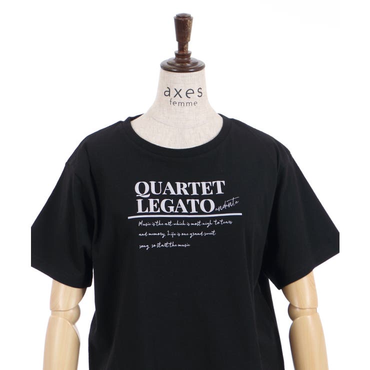 ぷっくりプリントTシャツ[品番：IGAW0002309]｜axes femme
