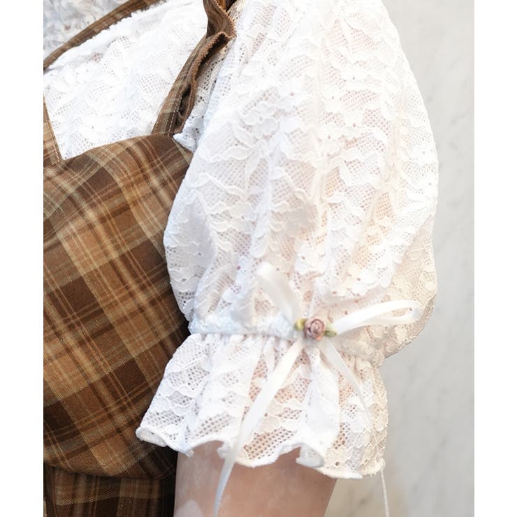 総レースパフ袖プルオーバー | axes femme | 詳細画像6 