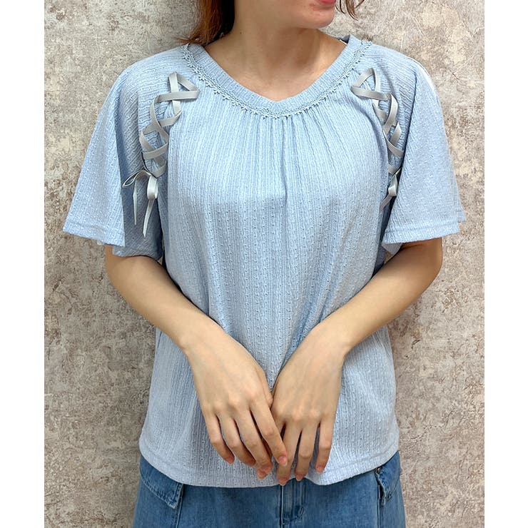 レースアッププルオーバー[品番：IGAW0004924]｜axes femme