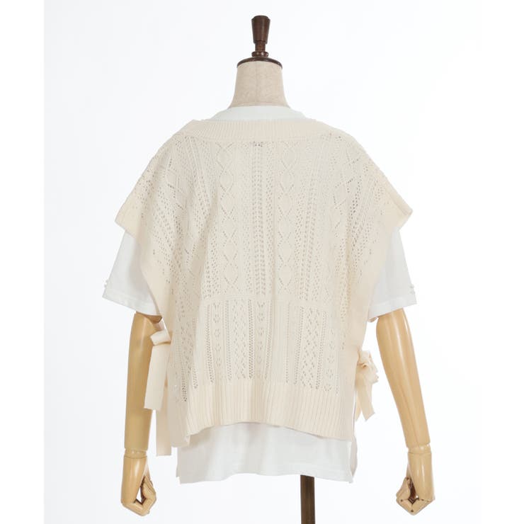 ニットベスト×半袖Ｔセット | axes femme | 詳細画像15 