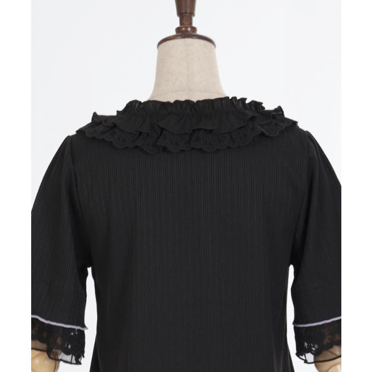【美品】フォクシー ブティック フリル カットソー リボン ダークブラウン 40 美品】フォクシー ブティック フリル カットソー リボン ダーク