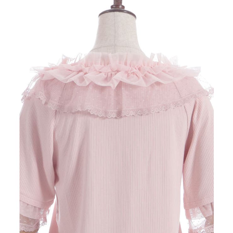 ドット×チュールフリルプルオーバー | axes femme | 詳細画像10 