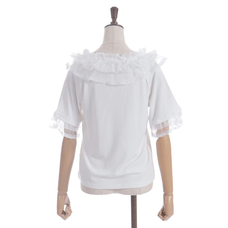 ドット×チュールフリルプルオーバー | axes femme | 詳細画像22 