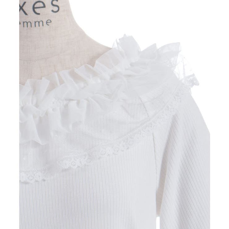 ドット×チュールフリルプルオーバー | axes femme | 詳細画像25 