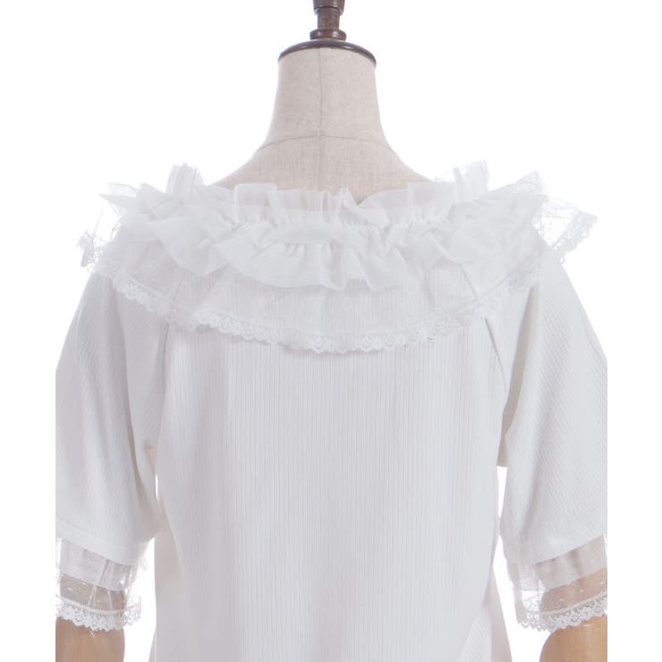 ドット×チュールフリルプルオーバー | axes femme | 詳細画像26 