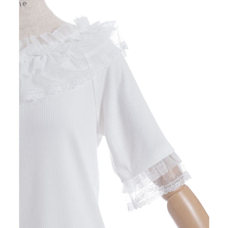 ドット×チュールフリルプルオーバー | axes femme | 詳細画像27 