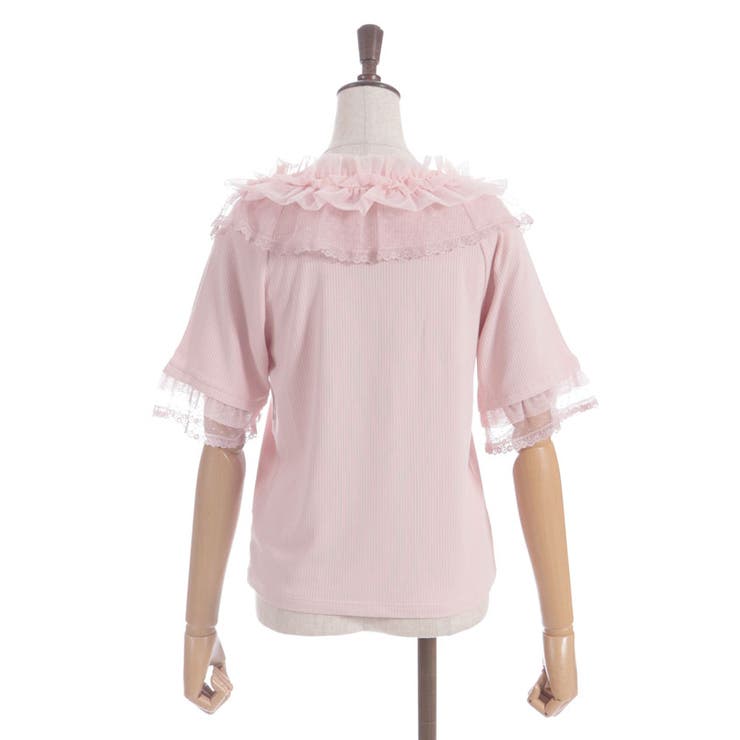 ドット×チュールフリルプルオーバー | axes femme | 詳細画像6 