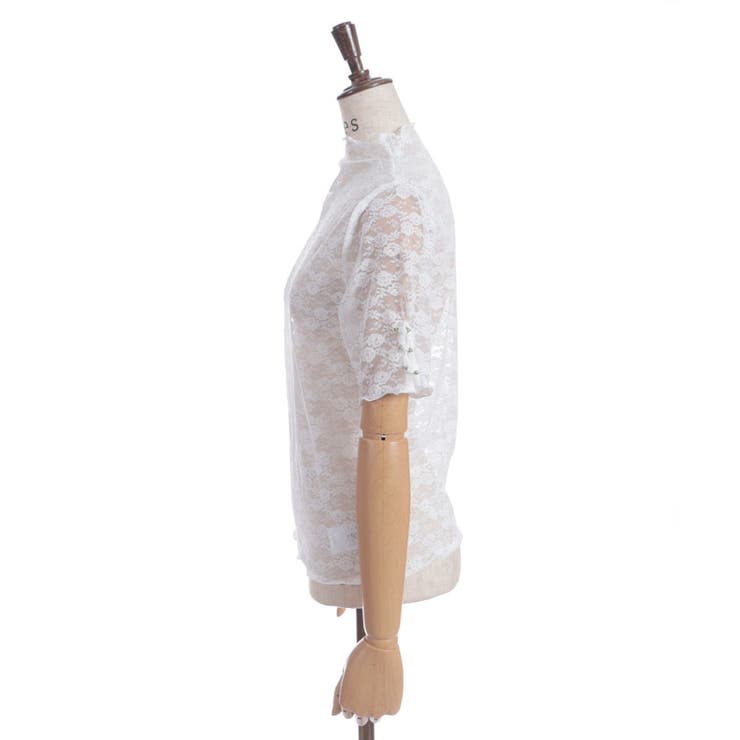 ローズ付レーストップス[品番：IGAW0006688]｜axes femme