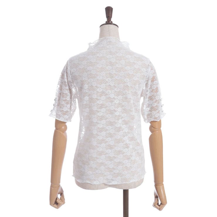 ローズ付レーストップス[品番：IGAW0006688]｜axes femme