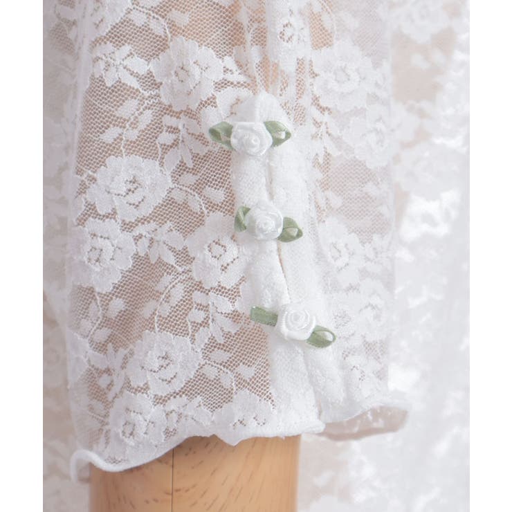 ローズ付レーストップス[品番：IGAW0006688]｜axes femme