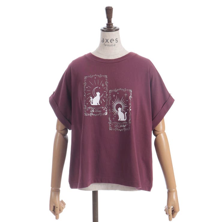 接触冷感天体柄プリントＴ | axes femme | 詳細画像15 